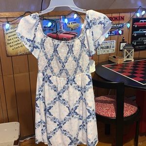 Size Small. Pink & blue mini dress